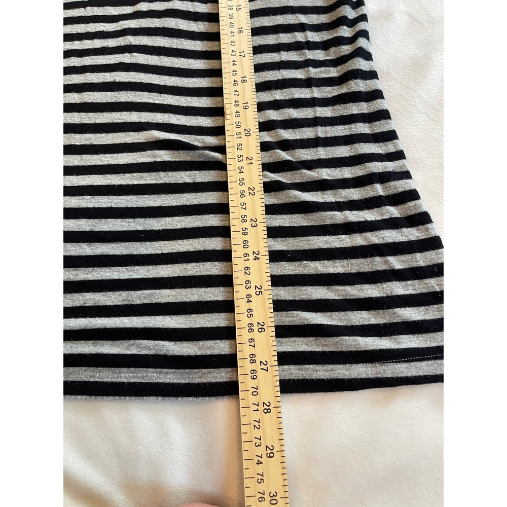White Cross Wear It Live It Womens XXL Striped Long Sleeve Tee Black Gray T208 - Picture 5 of 9